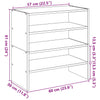 kenkätelineet 2 kpl Pinottava musta tammi 60x30x30,5 cm