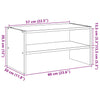 Kenkäteline Pinottava Betoni Harmaa 60x30x30,5 cm