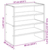 kenkätelineet 2 kpl Pinottava Harmaa Sonoma 60x30x30,5 cm