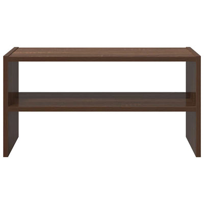 Kenkäteline Pinottava ruskea tammi 60x30x30,5 cm