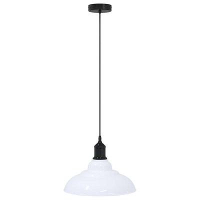 Riippuvalaisin Korkeussäädettävä E27 Kiiltävä Valkoinen Ø 31cm