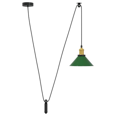 Riippuvalaisin Korkeussäädettävä E27 Kiiltävä Vihreä Ø 22 cm