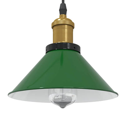 Riippuvalaisin Korkeussäädettävä E27 Kiiltävä Vihreä Ø 22 cm