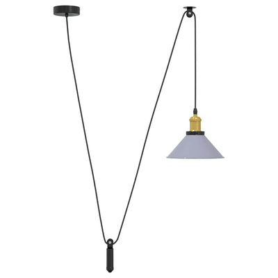 Riippuvalaisin Korkeussäädettävä E27 Kiiltävä Harmaa Ø 22 cm