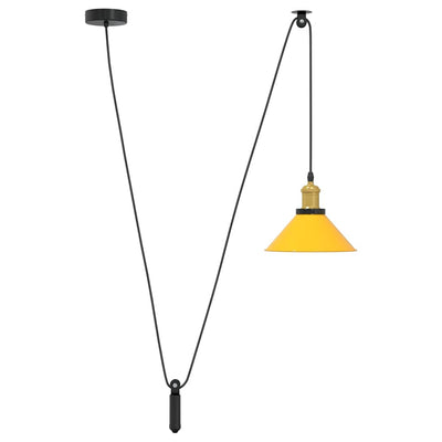 Riippuvalaisin Korkeussäädettävä E27 Kiiltävä Keltainen Ø 22 cm