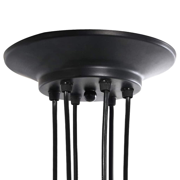 riippuvalaisin 6 lampunpitimellä E27 Black Metal