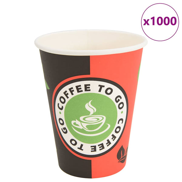 Paperiset kahvikupit 1000 kpl 12unssia 300 ml punainen ja musta