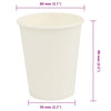 Paperiset kahvikupit 1000 kpl 8oz 200ml Valkoinen