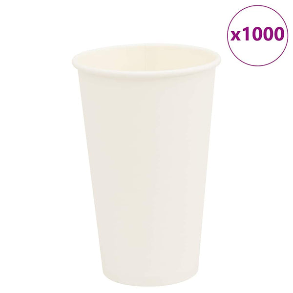 Paperiset kahvikupit 1000 kpl 16 unssia 400 ml Valkoinen