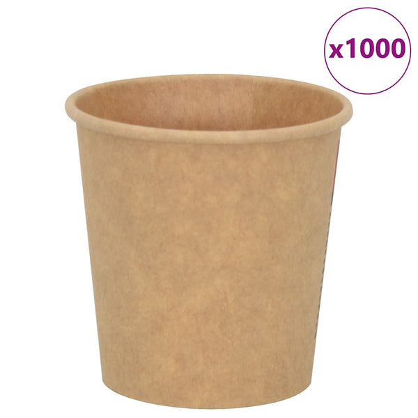Paperiset kahvikupit 1000 kpl 4oz 100ml ruskea