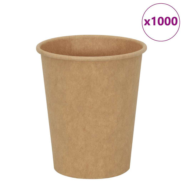 Paperiset kahvikupit 1000 kpl 8oz 200ml Ruskea