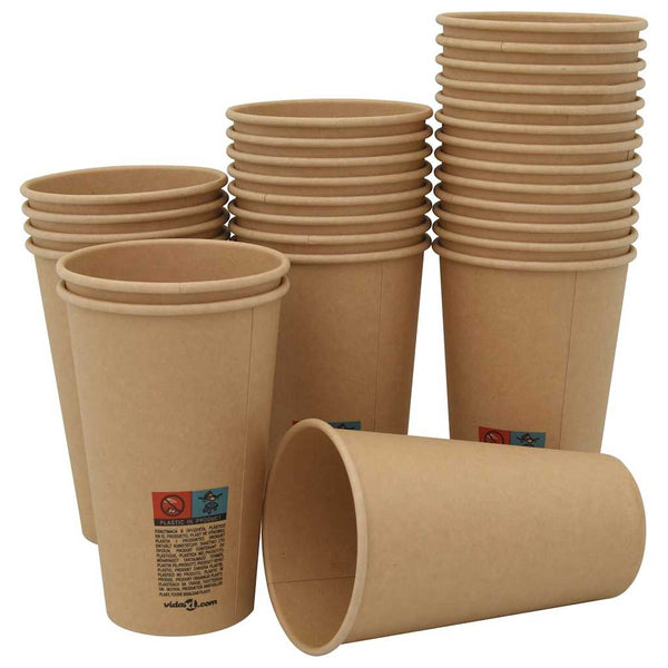 Paperiset kahvikupit 1000 kpl 16 unssia 400 ml Ruskea