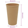 Paperiset kahvikupit 1000 kpl 16 unssia 400 ml Ruskea
