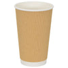 Paperiset kahvikupit 500 kpl 16 unssia 400 ml Ruskea