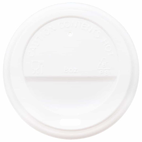Paperiset kahvikuppikannet Ø80 mm 8oz 1000 kpl Valkoinen muovi
