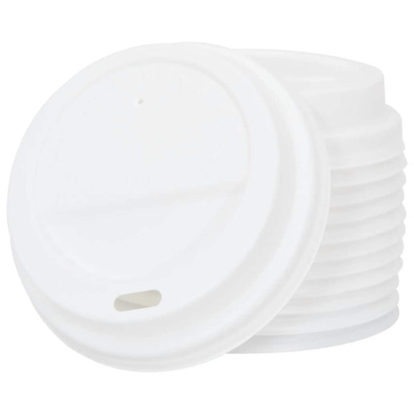 Paperiset kahvikuppikannet Ø80 mm 8oz 1000 kpl Valkoinen muovi