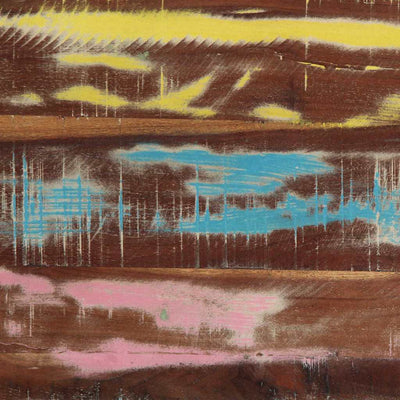 Monivärinen konsolipöytä hyllyllä Antal (uusiokäytetty puu)