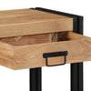 Ruskea konsolipöytä hyllyllä Owens 90x33x75cm (akaasiapuu)