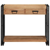 Ruskea konsolipöytä hyllyllä Owens 90x33x75cm (akaasiapuu)