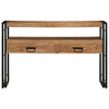 Ruskea konsolipöytä hyllyllä Miecislau 120x33x75cm (akaasiapuu)
