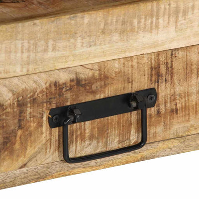 Ruskea konsolipöytä hyllyllä Svetcu 90x33x75cm (mangopuu)