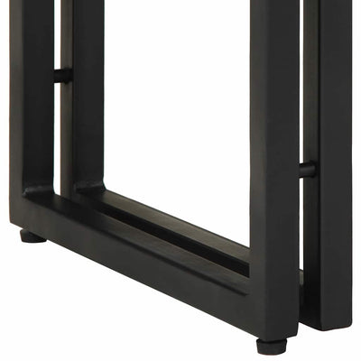 Ruskea konsolipöytä hyllyllä Svetcu 90x33x75cm (mangopuu)