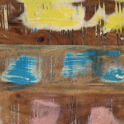 Konsolipöytä hyllyllä Theonia 90x33x75cm (uusiokäytetty puu)