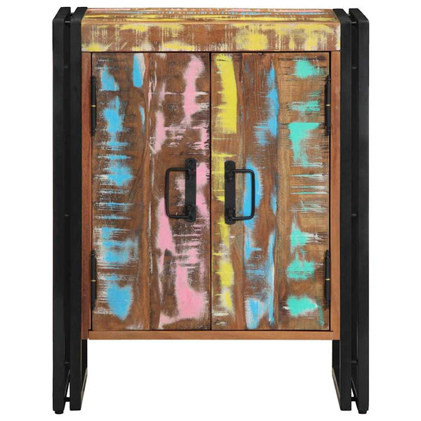 Kenkäkaappi 56 x 35 x 70 cm Kierrätetty Täyspuu Monivärinen