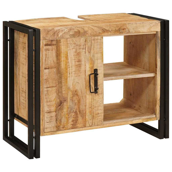 Pesuallaskaappi ovella Ruskea 71 x 33 x 58 cm Kiinteä mango puu
