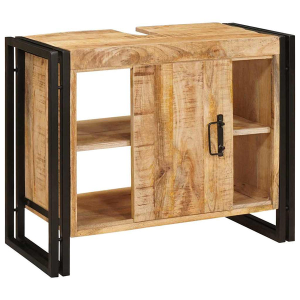 Pesuallaskaappi ovella Ruskea 71 x 33 x 58 cm Kiinteä mango puu