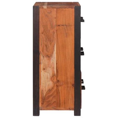 Sivupöytä 3 pcs Ruskea 110 x 30 x 75 cm Täysi Akaasiapuu