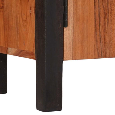 Sivupöytä 3 pcs Ruskea 55 x 30 x 75 cm Täysi Akaasiapuu