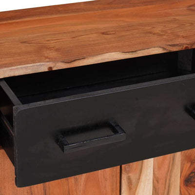 Sivupöytä 2 pcs Ruskea 110 x 30 x 75 cm Täysi Akaasiapuu