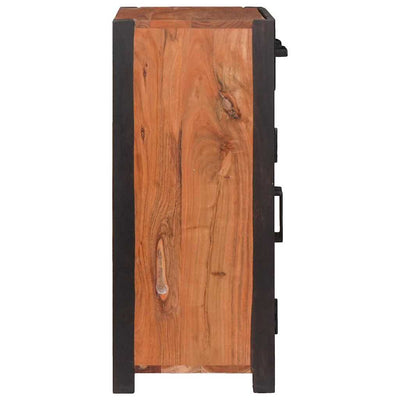 Sivupöytä 2 pcs Ruskea 110 x 30 x 75 cm Täysi Akaasiapuu