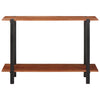 Konsolipöytä hyllyllä Ruskea 110 x 30 x 75 cm täysi akaasiapuu