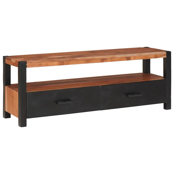 Mediakaappi hyllyllä Ruskea 110 x 30 x 40 cm Tiheä akasiapuu