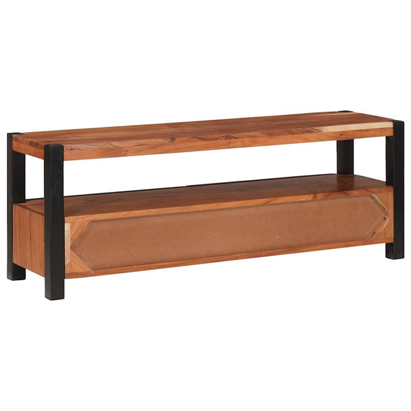 Mediakaappi hyllyllä Ruskea 110 x 30 x 40 cm Tiheä akasiapuu