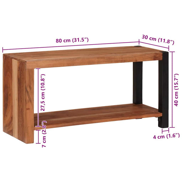 Kirjahylly Ruskea 80 x 30 x 40 cm Tiheä akasiapuu