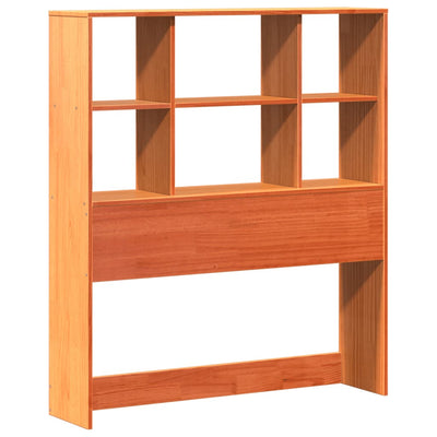 Sänky/kirjahylly ilman patjaa vahanruskea 75x190 cm täysi mänty