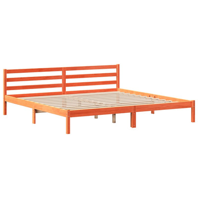 Sängynrunko ilman patjaa vahanruskea 200x200 cm täysi puu