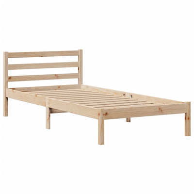 Sänky kirjahyllyllä ilman patjaa 100x200 cm täysi mänty