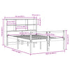 Vahanruskea sängynrunko ilman patjaa Rent 135x190cm (puu)