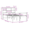 Vahanruskea sängynrunko ilman patjaa Rent 160x200cm (puu)