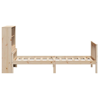 Sänky kirjahyllyllä ilman patjaa 100x200 cm täysi mänty