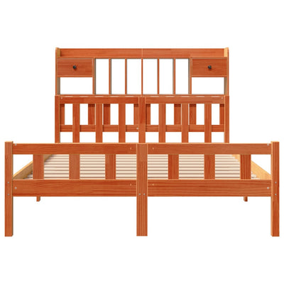 Vahanrusk sänky kirjahyllyllä ei patjaa Tisler 160x200cm (mänty)