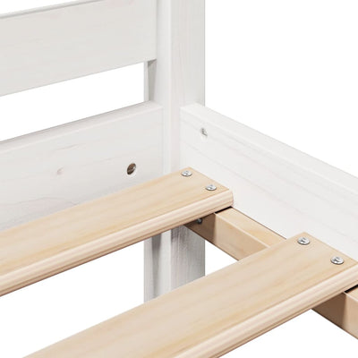 Valkoinen sänky kirjahyllyllä ei patjaa Iran 150x200cm (mänty)