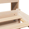 Sänky kirjahyllyllä ilman patjaa Verislava 140x190cm (mänty)