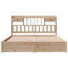 Sänky kirjahyllyllä ilman patjaa Verislava 180x200cm (mänty)