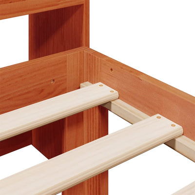 Vahanruskea sänky/kirjahylly ei patjaa Adinele 100x200cm (mänty)