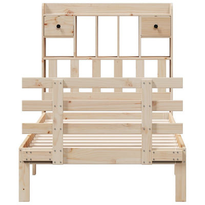 Sänky kirjahyllyllä ilman patjaa Krakovszki 90x200cm (mänty)